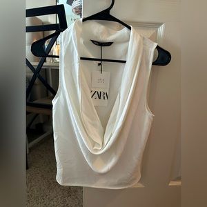 Zara sleeveless top in white